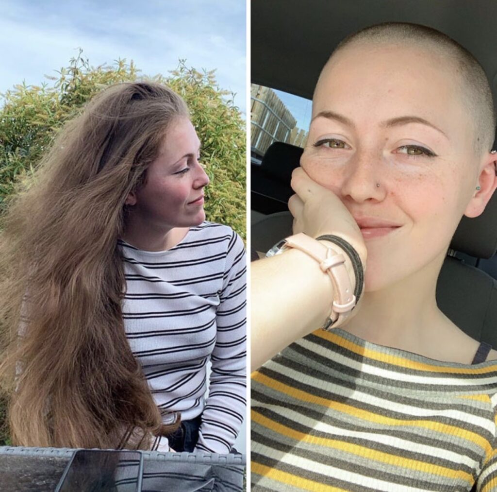 short haircut after hair donation in Maple Ridge